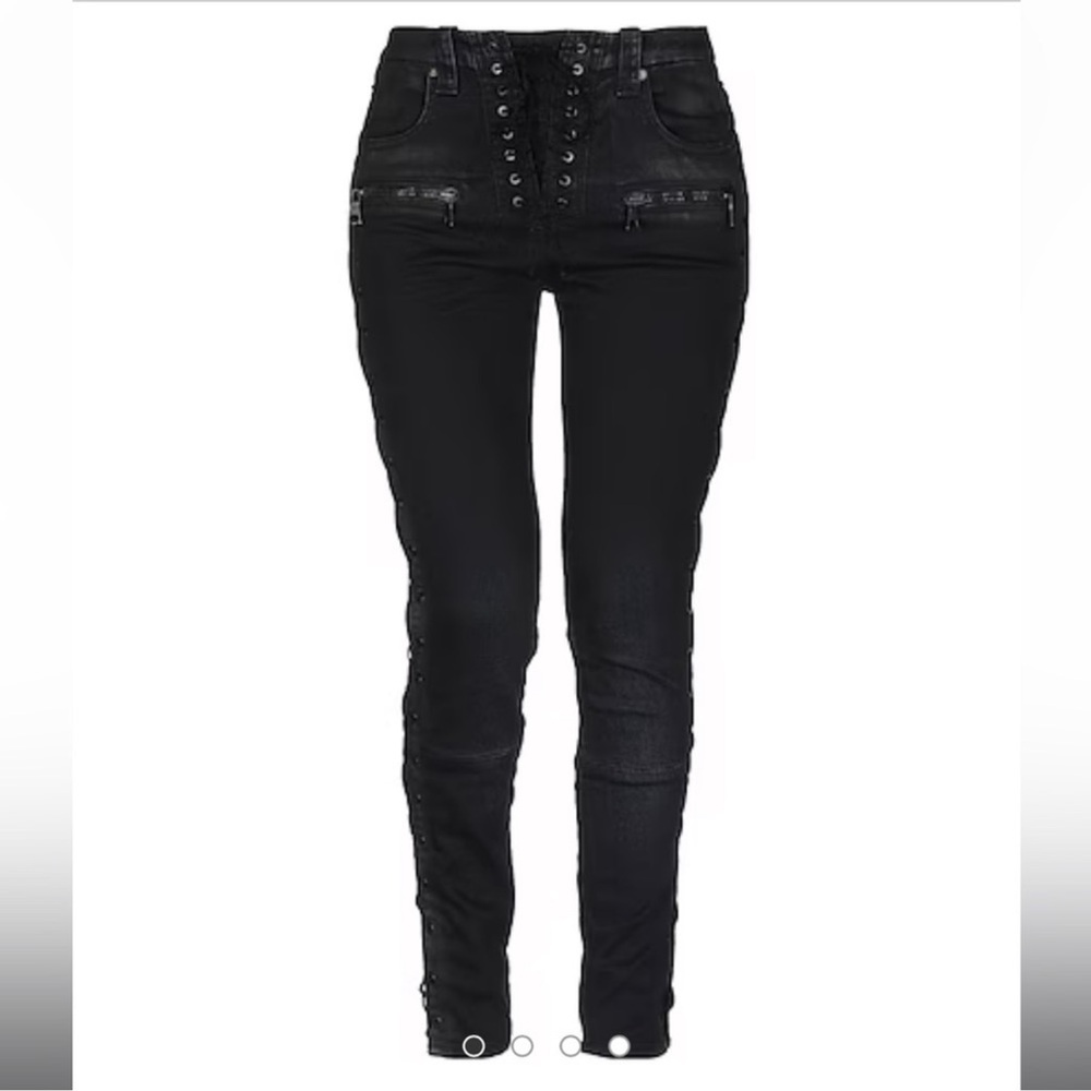 ben taverniti lace up skinny jeans Black 
size 27